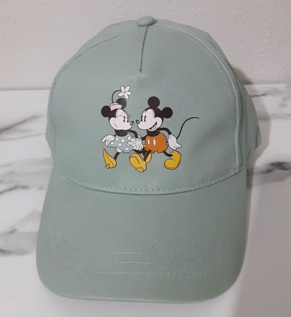 NWT DISNEY MICKEY MOUSE MINNIE MOUSE BASEBALL HAT CAP ALDI EXCLUSIVE GREEN